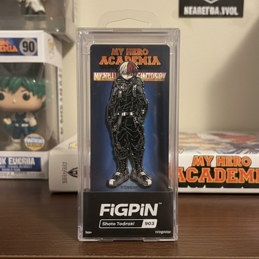 FiGPiN My Hero Academia World Heroes Mission Shoto Todoroki 903 Stealth Suit Pin